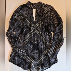 Free People Elegant Black and White Women's Top